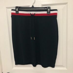 Tommy Hilfiger Skirt Blue/Red & White Drawstring Waist- Size Medium